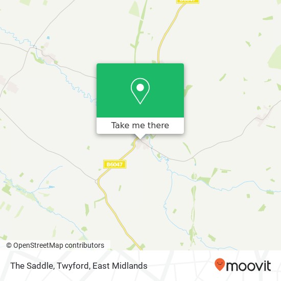 The Saddle, Twyford, 10 Main Street Twyford Melton Mowbray LE14 2 map