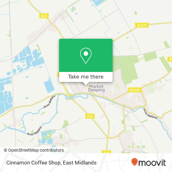 Cinnamon Coffee Shop, The Avenue Market Deeping Peterborough PE6 8BA map