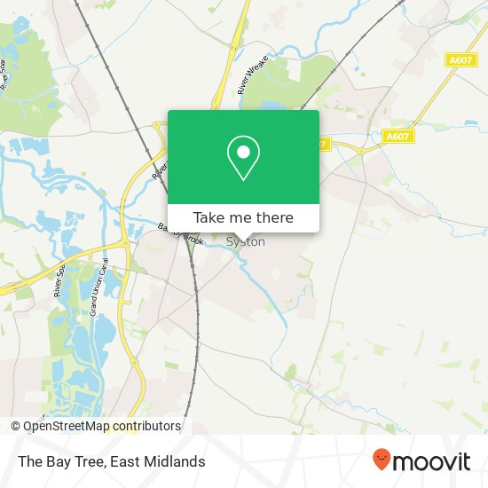 The Bay Tree, Melton Road Syston Leicester LE7 2 map