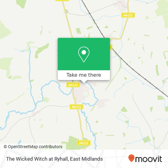 The Wicked Witch at Ryhall, Bridge Street Ryhall Stamford PE9 4 map