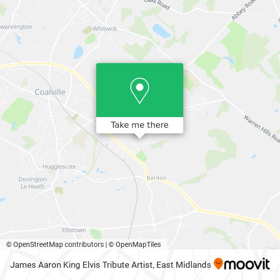 James Aaron King Elvis Tribute Artist map