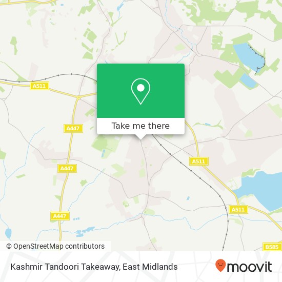 Kashmir Tandoori Takeaway, Belvoir Road Coalville Coalville LE67 3 map