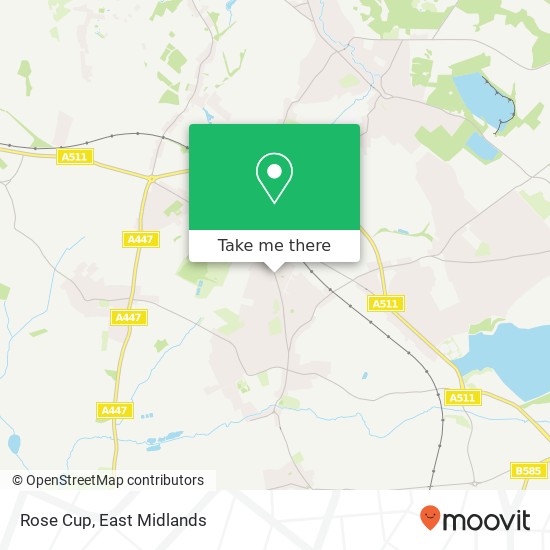 Rose Cup, Belvoir Road Coalville Coalville LE67 3 map