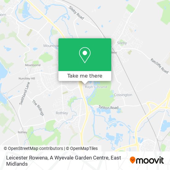 Leicester Rowena, A Wyevale Garden Centre map