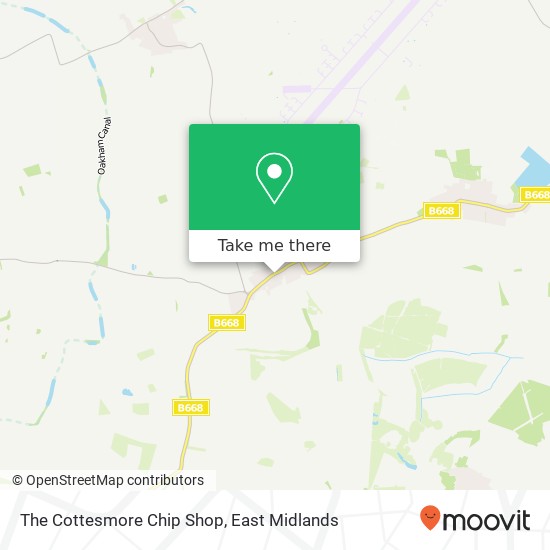 The Cottesmore Chip Shop, Main Street Cottesmore Oakham LE15 7 map