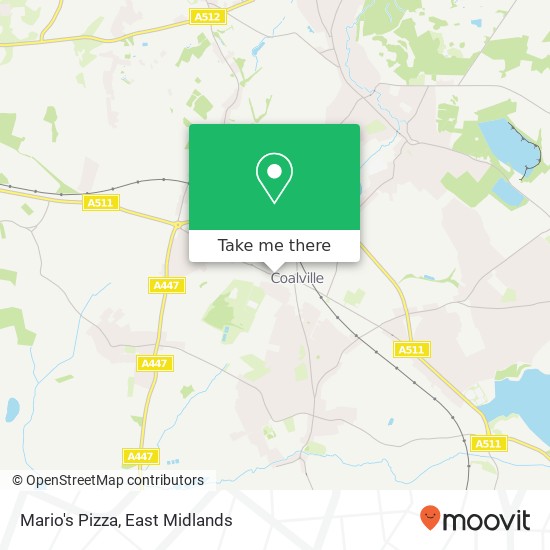 Mario's Pizza, Ashby Road Coalville Coalville LE67 3 map