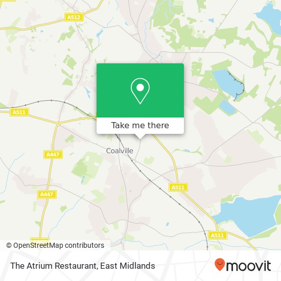 The Atrium Restaurant, Whitwick Road Coalville Coalville LE67 4 map