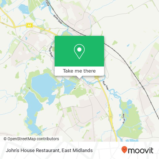 John's House Restaurant, Loughborough Road Mountsorrel Loughborough LE12 7 map