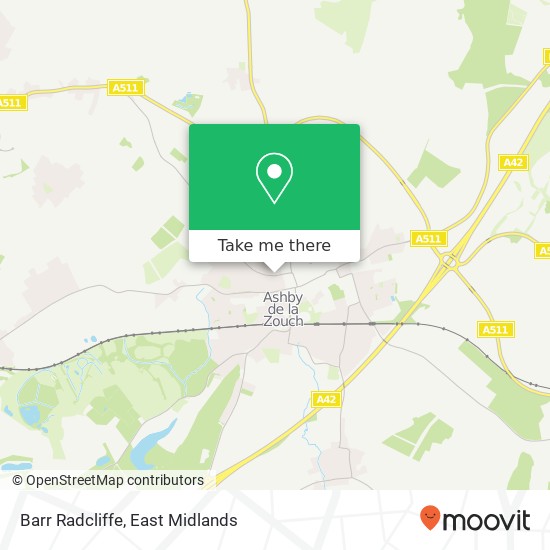 Barr Radcliffe, Burton Road Ashby-de-la-Zouch Ashby-de-la-Zouch LE65 2 map