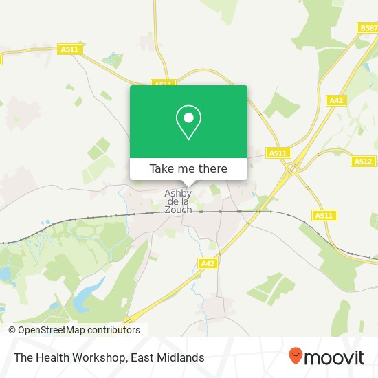 The Health Workshop, Coxons Mews Ashby-de-la-Zouch Ashby-de-la-Zouch LE65 1 map