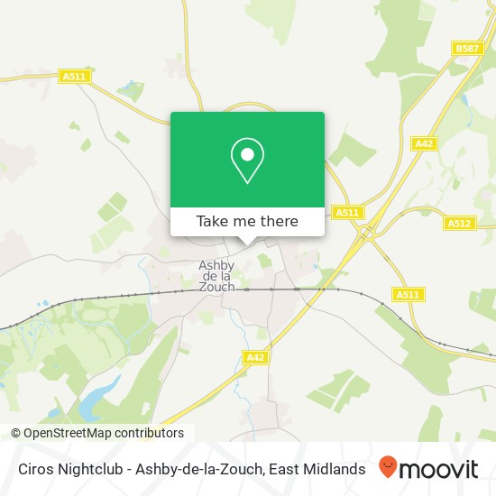 Ciros Nightclub - Ashby-de-la-Zouch map