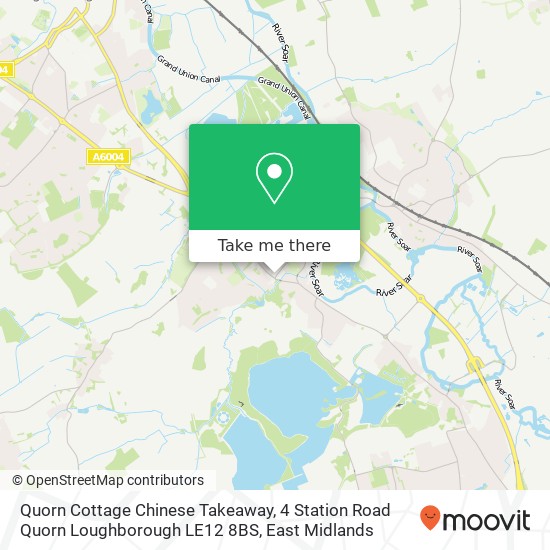 Quorn Cottage Chinese Takeaway, 4 Station Road Quorn Loughborough LE12 8BS map