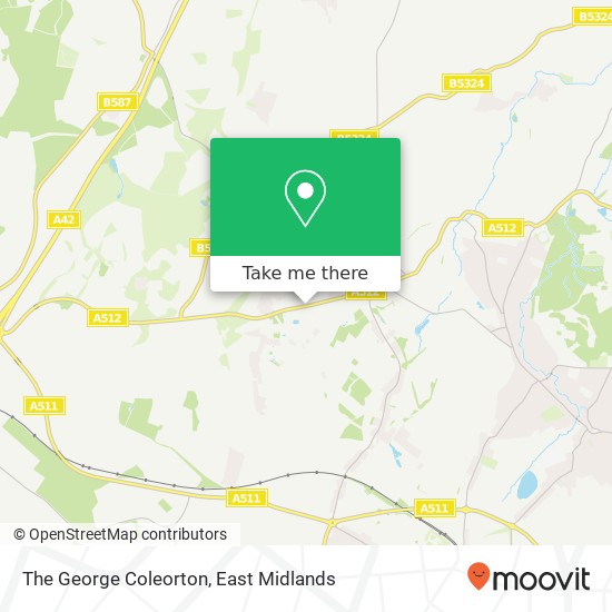 The George Coleorton, Loughborough Road Coleorton Coalville LE67 8 map