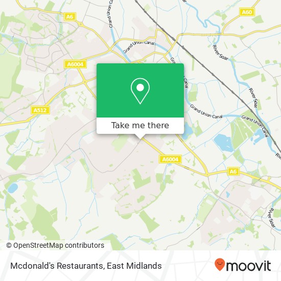 Mcdonald's Restaurants, Park Road Loughborough Loughborough LE11 2HJ map