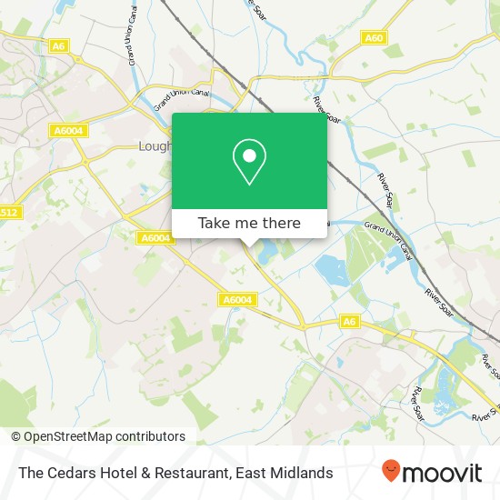 The Cedars Hotel & Restaurant, Cedar Road Loughborough Loughborough LE11 2AB map