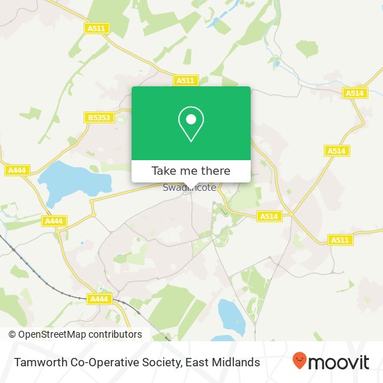 Tamworth Co-Operative Society, Grove Street Swadlincote Swadlincote DE11 9 map