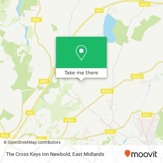 The Cross Keys Inn Newbold map