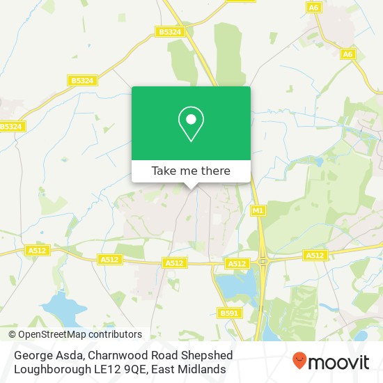 George Asda, Charnwood Road Shepshed Loughborough LE12 9QE map