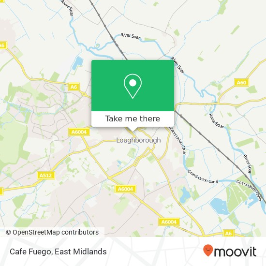 Cafe Fuego, 29 The Rushes Loughborough Loughborough LE11 5 map