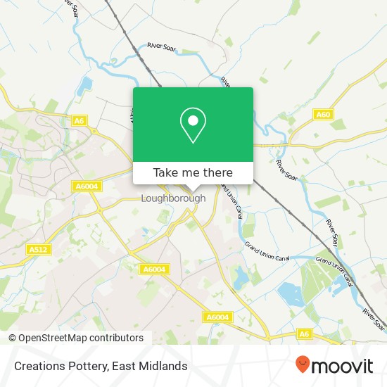 Creations Pottery, 37 Baxter Gate Loughborough Loughborough LE11 1 map