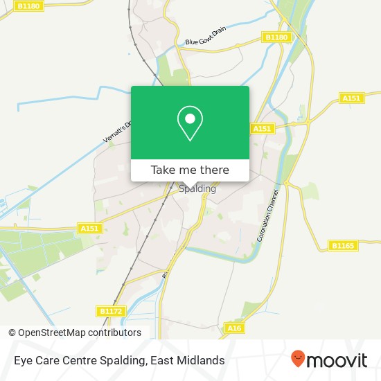 Eye Care Centre Spalding, 6 Sheep Market Spalding Spalding PE11 1 map