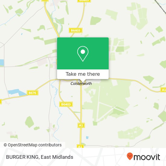 BURGER KING, Colsterworth Grantham NG33 5 map