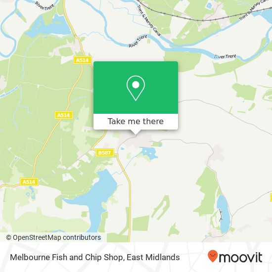 Melbourne Fish and Chip Shop, 29 Market Place Melbourne Derby DE73 8DS map