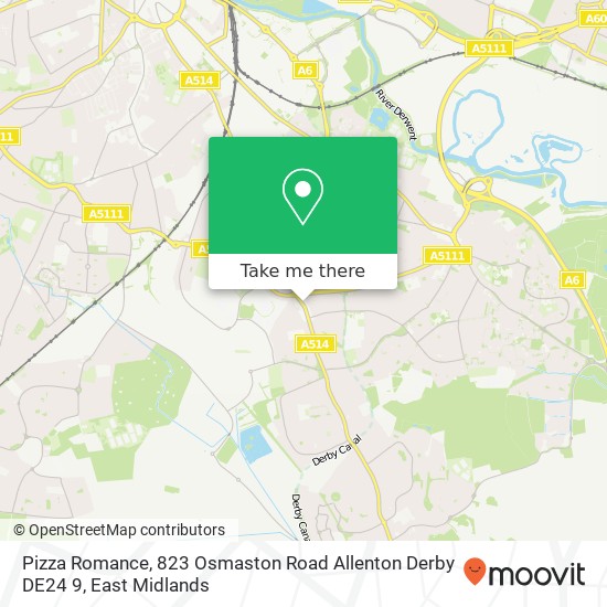 Pizza Romance, 823 Osmaston Road Allenton Derby DE24 9 map