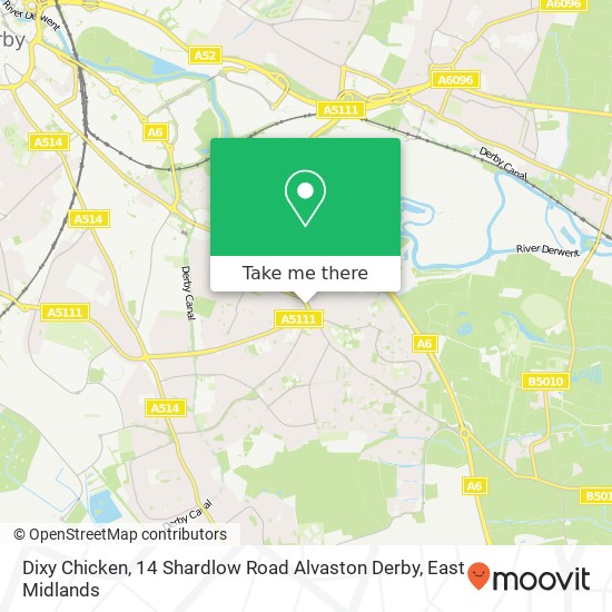 Dixy Chicken, 14 Shardlow Road Alvaston Derby map