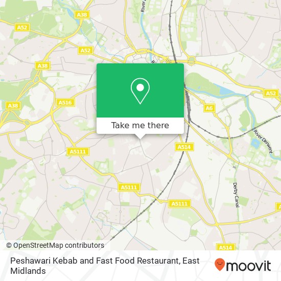 Peshawari Kebab and Fast Food Restaurant, 5 Pear Tree Road Derby Derby DE23 6 map