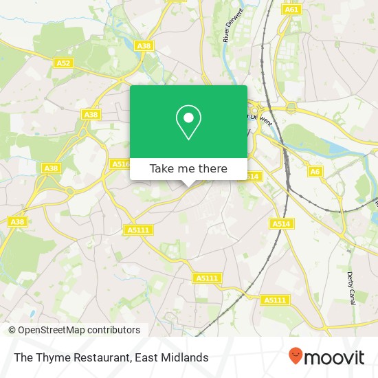 The Thyme Restaurant, Burton Road Derby Derby DE23 6 map