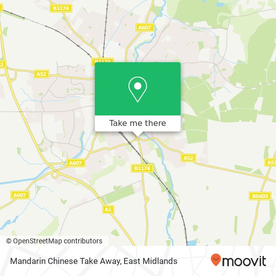 Mandarin Chinese Take Away, 109 Grantham Grantham map