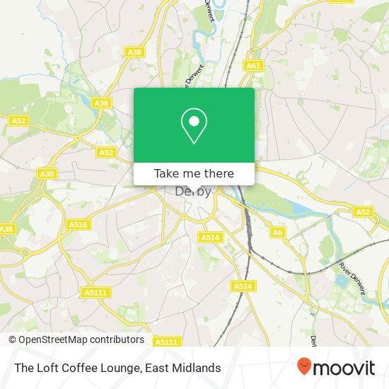 The Loft Coffee Lounge, 7 East Street Derby Derby DE1 2BL map