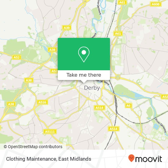 Clothing Maintenance, 53 Wardwick Derby Derby DE1 1HJ map
