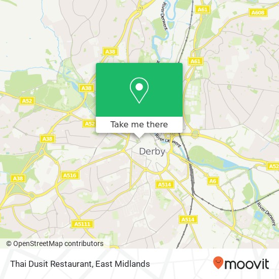 Thai Dusit Restaurant, Bold Lane Derby Derby DE1 3 map