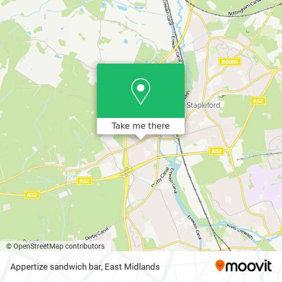 Appertize sandwich bar map