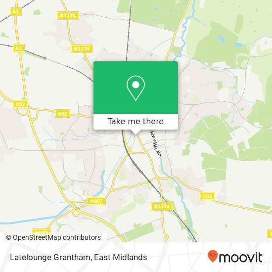 Latelounge Grantham map