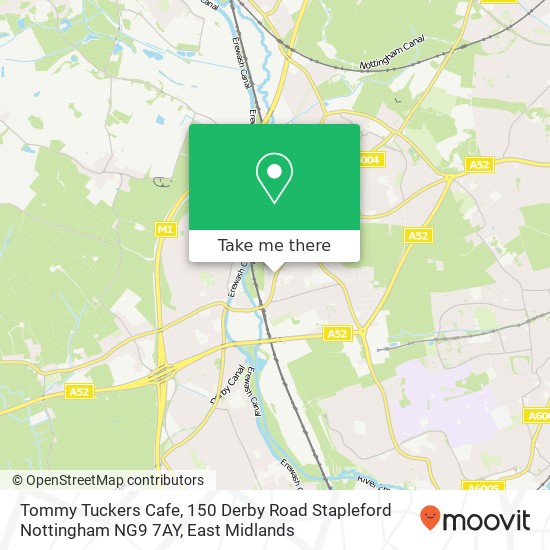 Tommy Tuckers Cafe, 150 Derby Road Stapleford Nottingham NG9 7AY map