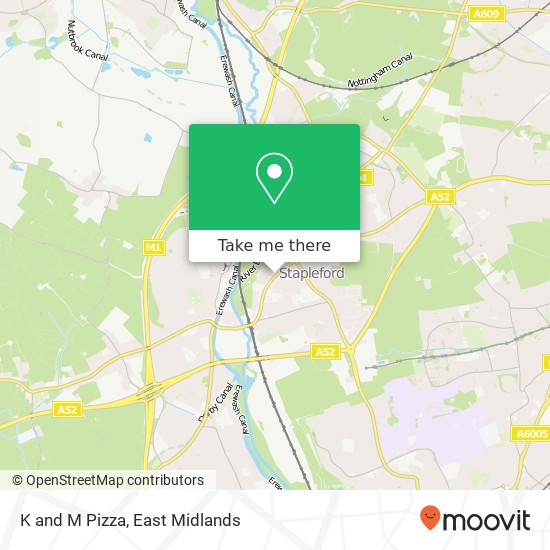 K and M Pizza, 84 Derby Road Stapleford Nottingham NG9 7 map