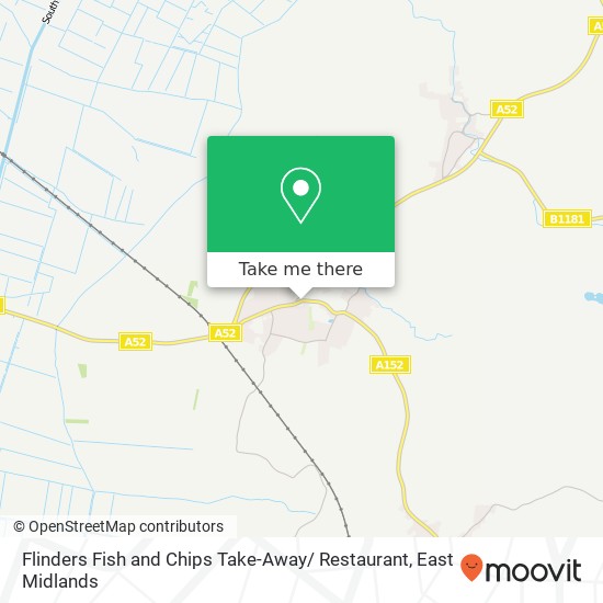 Flinders Fish and Chips Take-Away/ Restaurant, Station Street Donington Spalding PE11 4 map