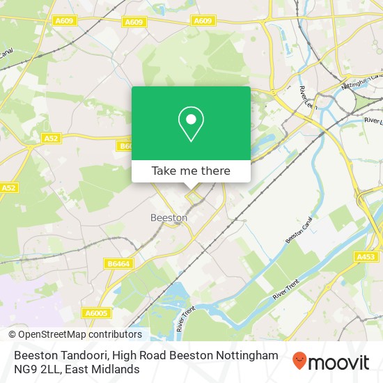 Beeston Tandoori, High Road Beeston Nottingham NG9 2LL map