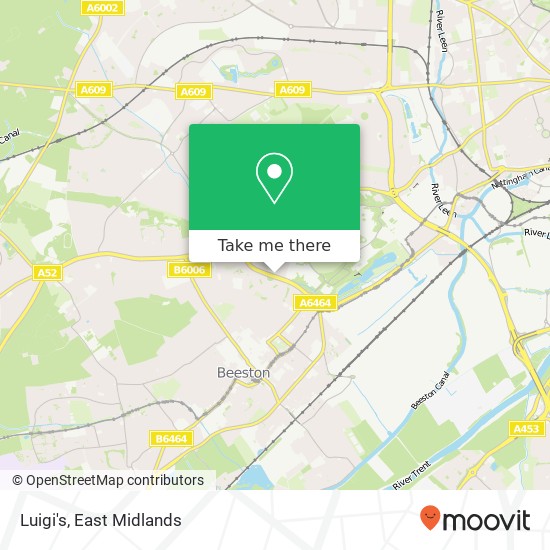 Luigi's, 117 Woodside Road Beeston Nottingham NG9 2 map