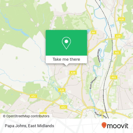 Papa Johns, Park Farm Drive Allestree Derby DE22 2 map