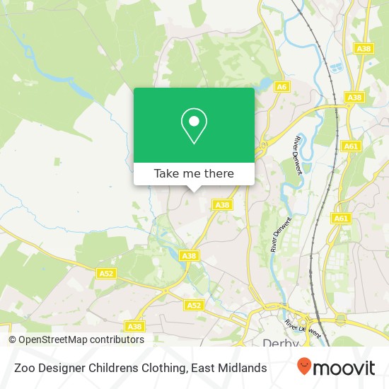 Zoo Designer Childrens Clothing, Park Farm Drive Allestree Derby DE22 2 map