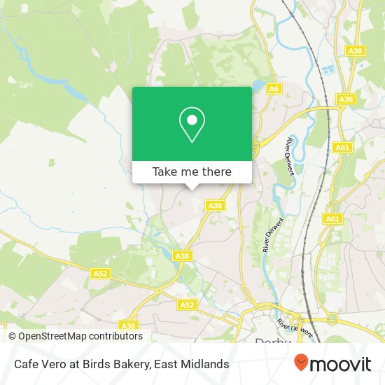 Cafe Vero at Birds Bakery, Park Farm Drive Allestree Derby DE22 2 map