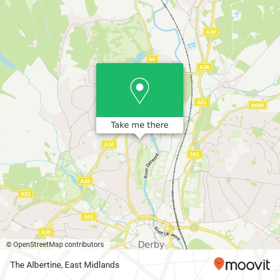The Albertine, Abbey Lane Darley Abbey Derby DE22 1DG map