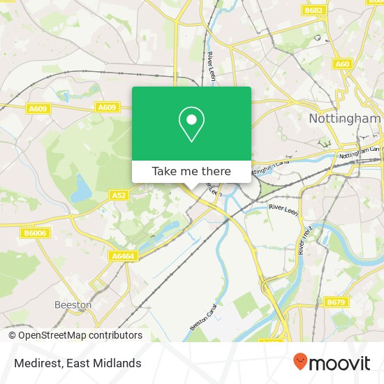 Medirest, West Road Lenton Nottingham NG7 2 map