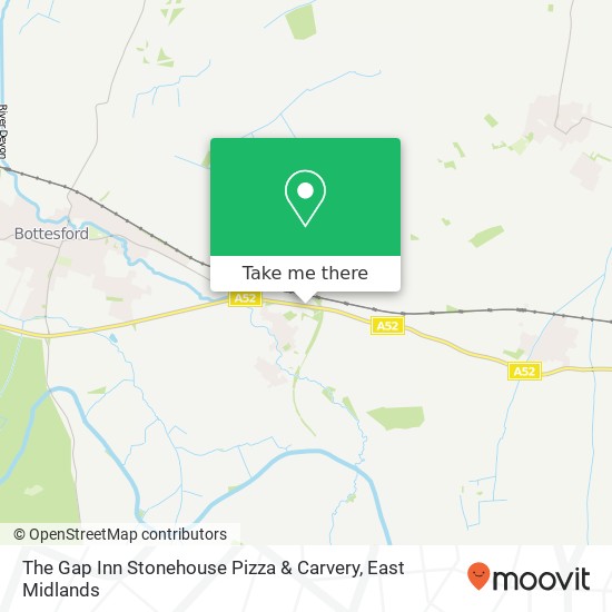 The Gap Inn Stonehouse Pizza & Carvery, Grantham Road Muston Nottingham NG13 0 map