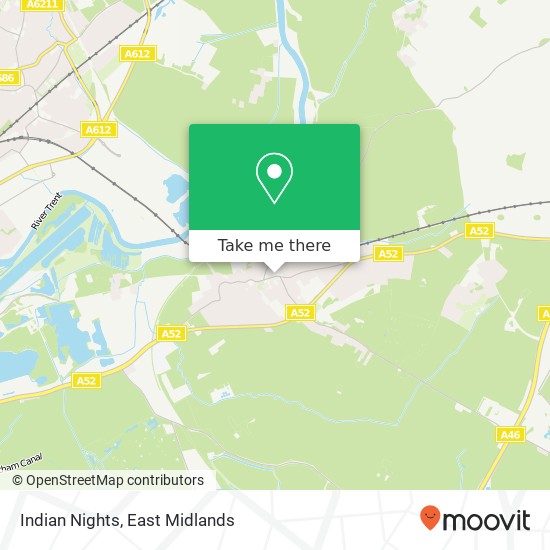 Indian Nights, 10 Main Road Radcliffe on Trent Nottingham NG12 2 map