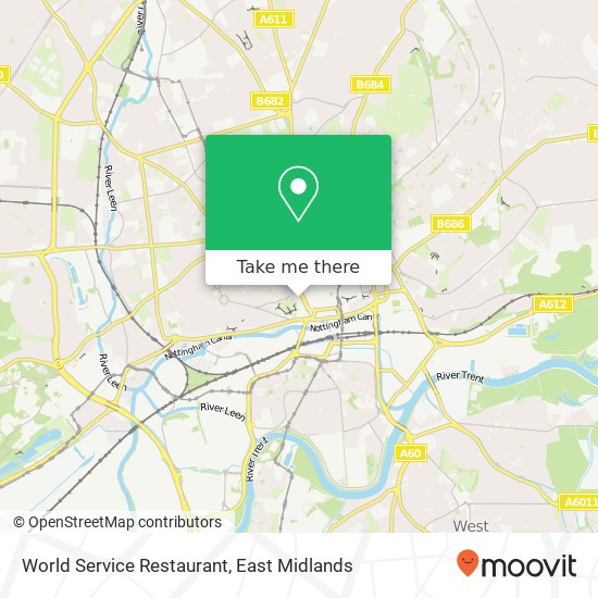 World Service Restaurant, Castle Gate Nottingham Nottingham NG1 6 map